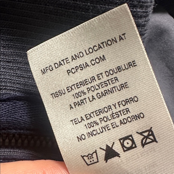 Patagonia Women Navy Fuzzy Comfy Full Zip Sherpa Bomber Jacket Athleisure Gorp M - Picture 12 of 12